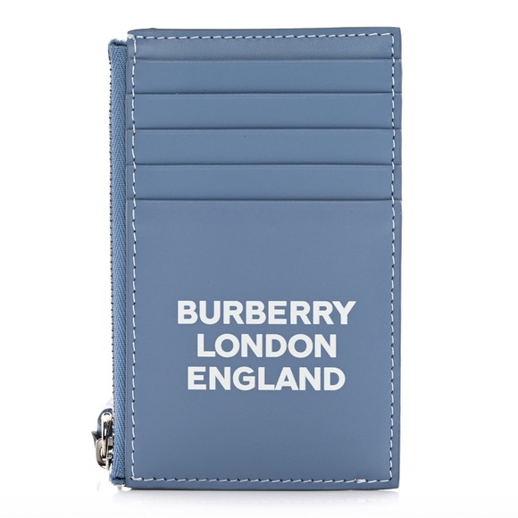 SALE✨BURBERRY calfskin London print logo card holder 💙 - Picture 1 of 10